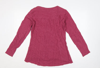 Braintree Women’s Pink UK 8 Hemp Cotton Tunic Button-Up Top