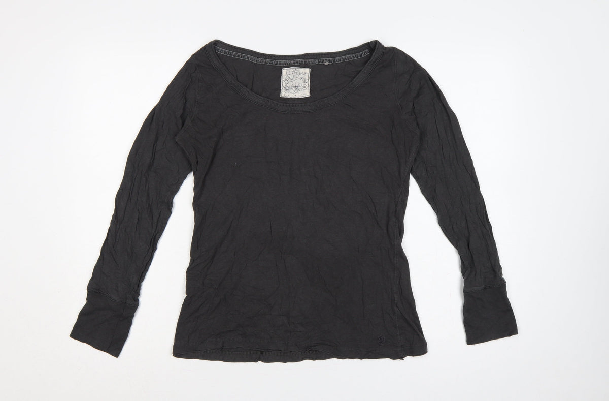 Fat Face Women’s Black Size 14 Basic Jersey Long Sleeve T-Shirt