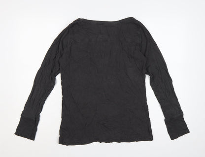 Fat Face Women’s Black Size 14 Basic Jersey Long Sleeve T-Shirt