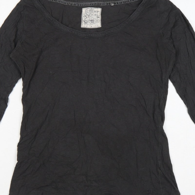Fat Face Women’s Black Size 14 Basic Jersey Long Sleeve T-Shirt