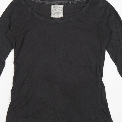 Fat Face Women’s Black Size 14 Basic Jersey Long Sleeve T-Shirt