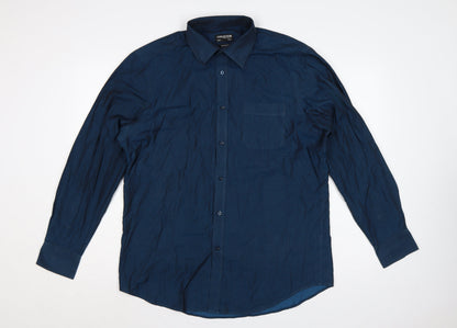 The Collection Debenhams Men’s Blue 16.5 Slim Long Sleeve Button-Up Shirt