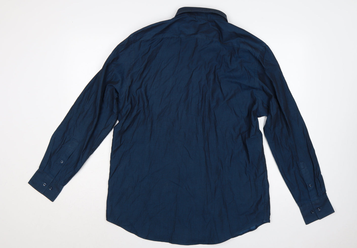 The Collection Debenhams Men’s Blue 16.5 Slim Long Sleeve Button-Up Shirt