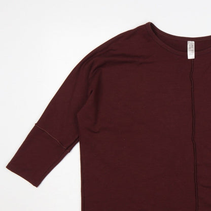 Spanx Women’s Red UK 16-18 Relaxed Pullover Sweatshirt 3/4 Sleeve