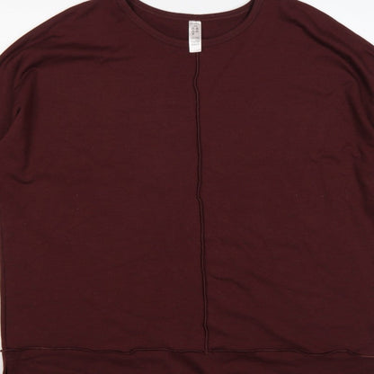 Spanx Women’s Red UK 16-18 Relaxed Pullover Sweatshirt 3/4 Sleeve