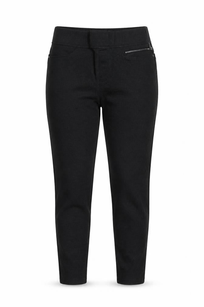 DKNY Jeans Women Black L Stretch Leggings Zip Pocket Slim Fit