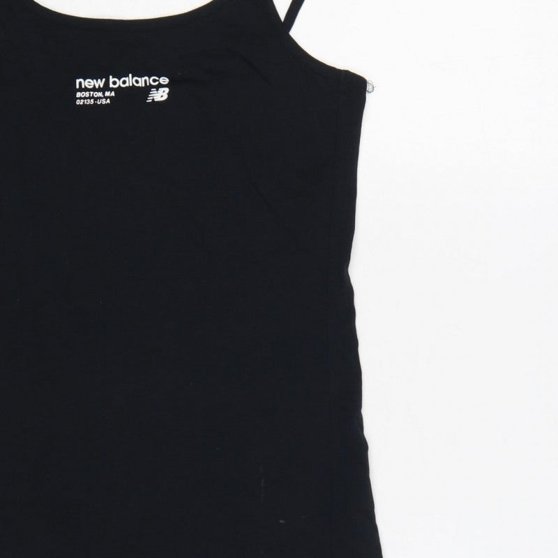New Balance Women’s Black XS Bodycon Jersey Strappy Knee Dress