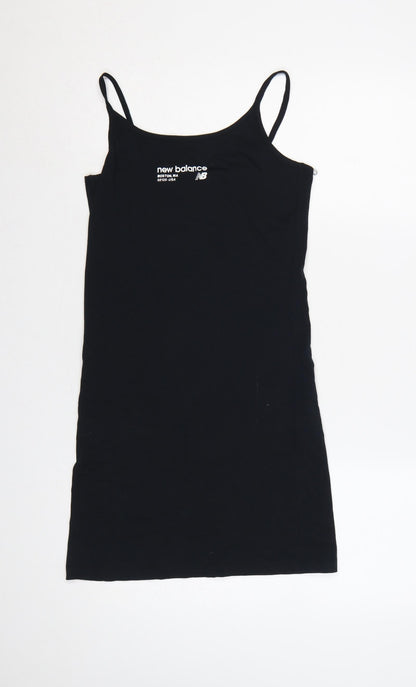 New Balance Women’s Black XS Bodycon Jersey Strappy Knee Dress