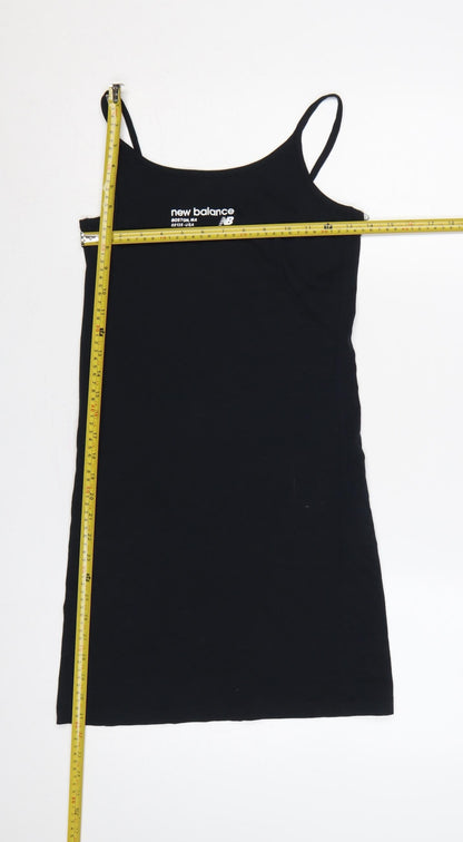 New Balance Women’s Black XS Bodycon Jersey Strappy Knee Dress