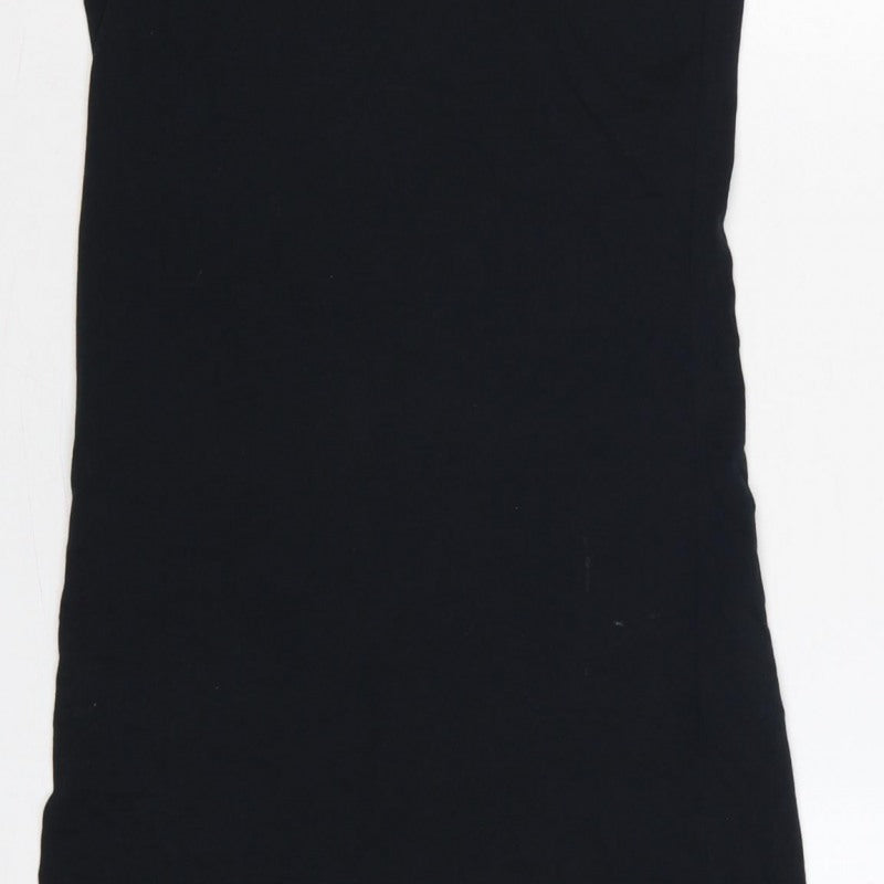 New Balance Women’s Black XS Bodycon Jersey Strappy Knee Dress