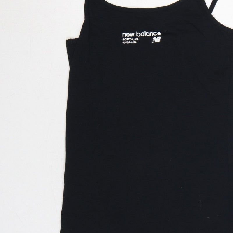 New Balance Women’s Black XS Bodycon Jersey Strappy Knee Dress