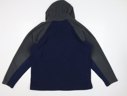 The North Face Men’s Blue Grey L Hooded Full Zip Fleece Jacket