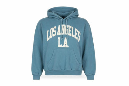 Front view of Pull&Bear Teens Blue Los Angeles LA Pullover Hoodie M