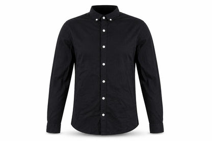 New Look Men Black M Muscle Fit Button-Down Long Sleeve Shirt