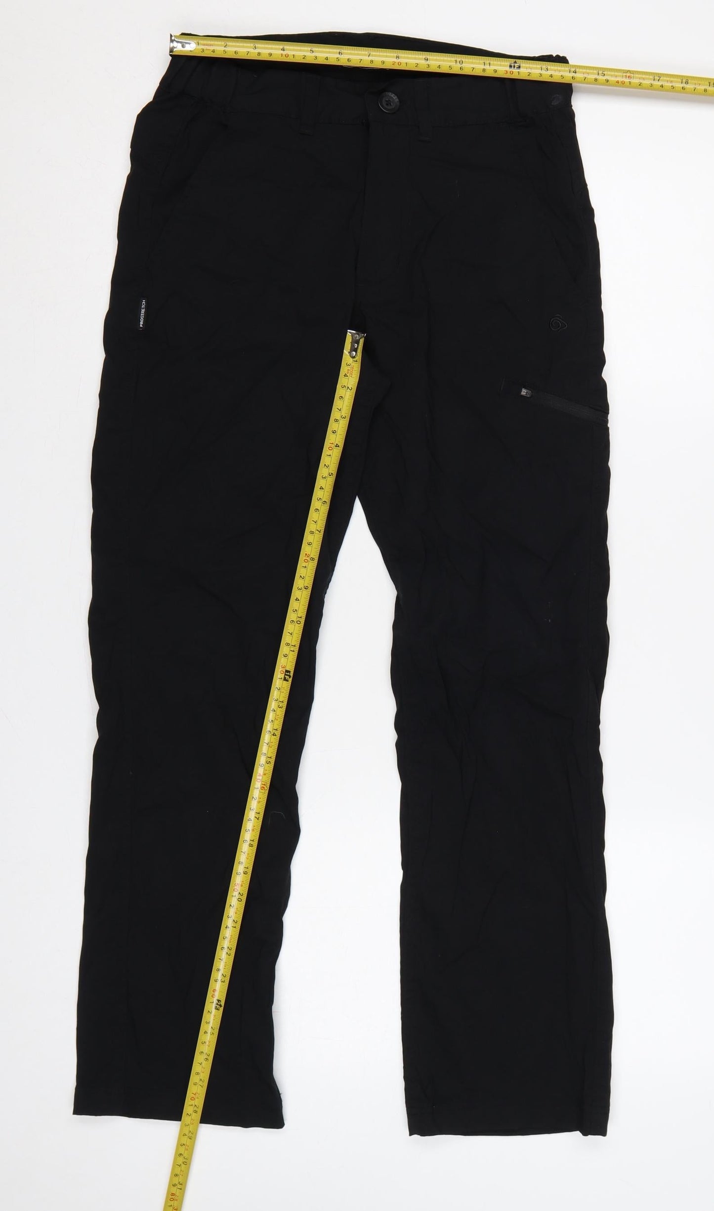 Craghoppers Men’s Black S 30in Cargo Trousers Stretch Zip Pockets