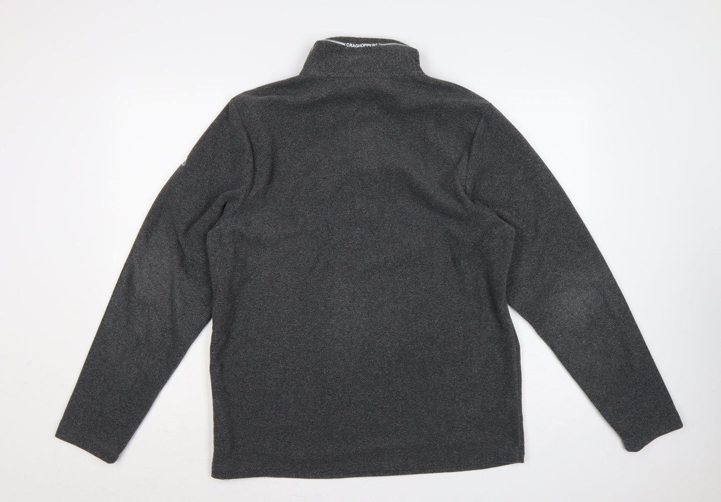 Craghoppers Men Grey M 1/4 Zip Fleece Pullover Outdoor Sweatshirt