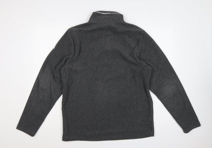 Craghoppers Men Grey M 1/4 Zip Fleece Pullover Outdoor Sweatshirt