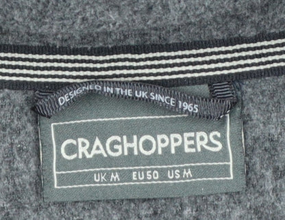Craghoppers Men Grey M 1/4 Zip Fleece Pullover Outdoor Sweatshirt