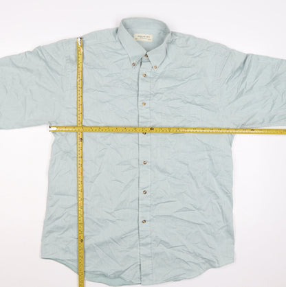 Debenhams Men’s Blue 15.5 Cotton Rich Button-Down Long Sleeve Shirt