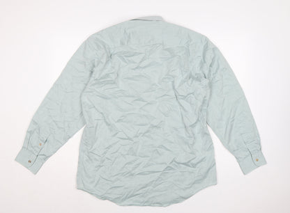 Debenhams Men’s Blue 15.5 Cotton Rich Button-Down Long Sleeve Shirt