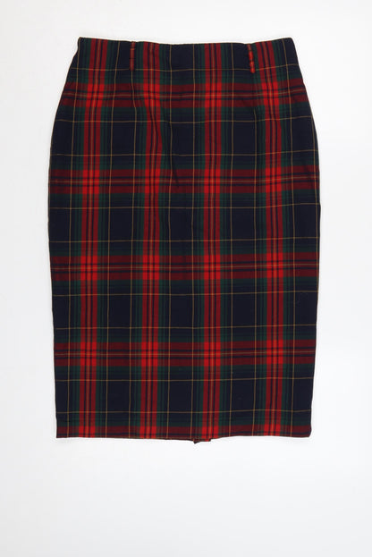 South Women’s Multicoloured UK 12 Tartan Pencil Knee Skirt