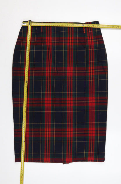 South Women’s Multicoloured UK 12 Tartan Pencil Knee Skirt