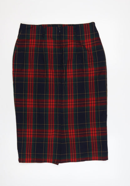 South Women’s Multicoloured UK 12 Tartan Pencil Knee Skirt