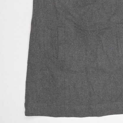 Cape Jams Women Grey L Shift Dress Short Sleeve Pockets