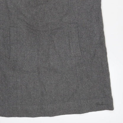Cape Jams Women Grey L Shift Dress Short Sleeve Pockets