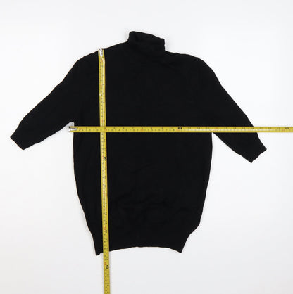 Marks and Spencer Women Black UK 10 Roll Neck Tunic Jumper Knit