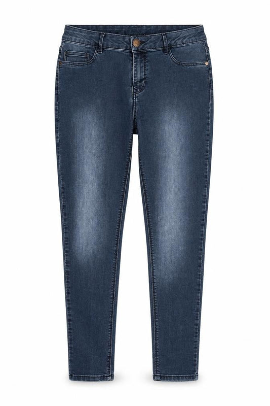 F&F Women’s Blue UK 14 Short Skinny Mid Rise Stretch Jeans