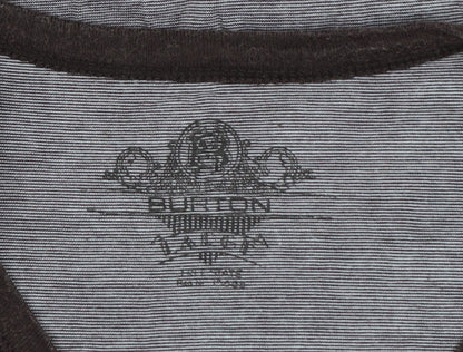 Burton Men’s Grey Striped Long Sleeve Henley T-Shirt Size L