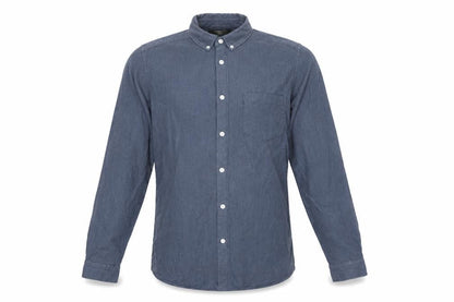 Primark Men Blue M Slim Fit Cotton Chambray Button-Down Shirt