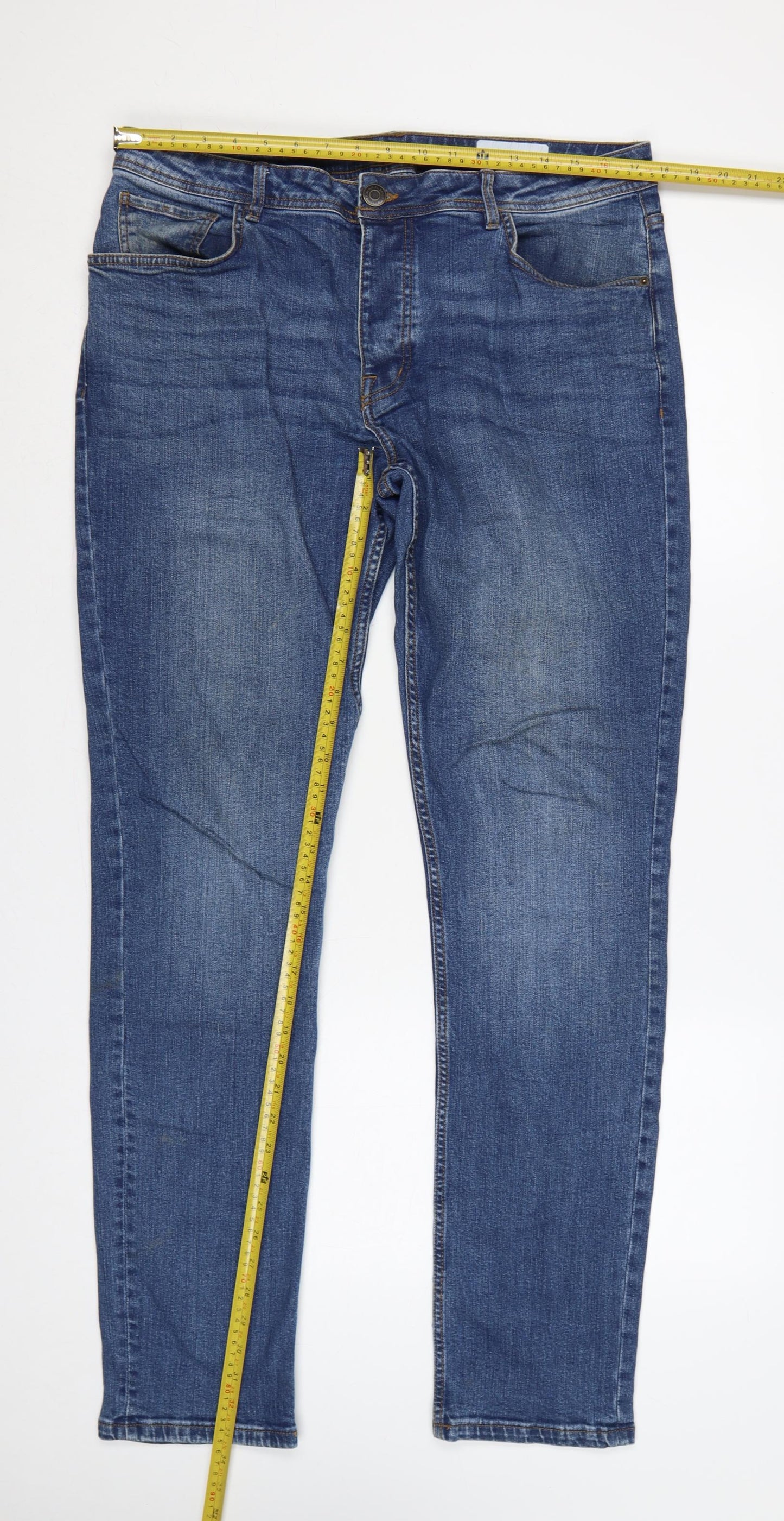 Denim Co. Men’s Blue Slim Skinny Jeans W36 L34 Stretch