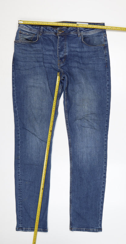 Denim Co. Men’s Blue Slim Skinny Jeans W36 L34 Stretch