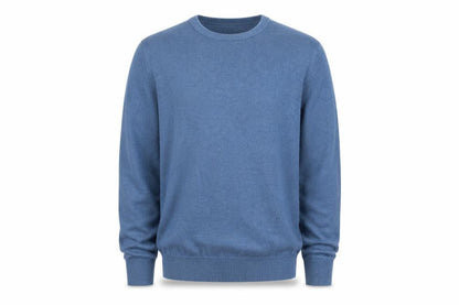 Marks & Spencer Men Blue M Fine Cotton Crew Neck Pullover Jumper
