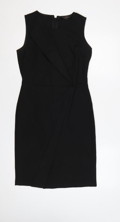 Next Women Black UK 8 Sleeveless Knee Length Pencil Dress