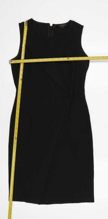 Next Women Black UK 8 Sleeveless Knee Length Pencil Dress