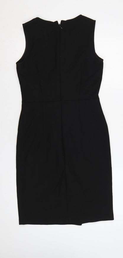 Next Women Black UK 8 Sleeveless Knee Length Pencil Dress