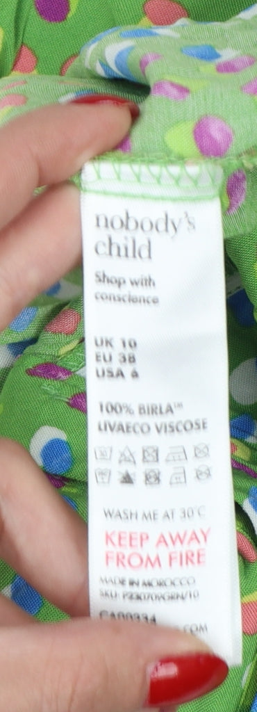 Additional view of Nobody's Child Women Green Spot Print Wide-Leg Jumpsuit UK 10