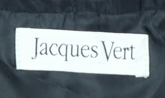Jacques Vert Women Black UK 12 Tuxedo Style Long Waistcoat Formal
