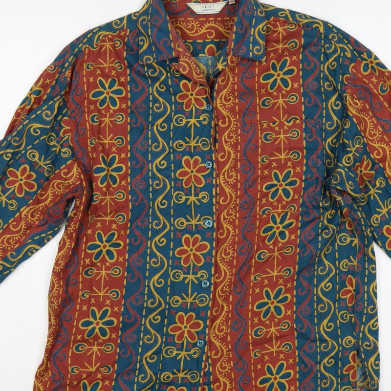 Next Women’s Multicoloured S Bohemian Floral Button-Up Blouse