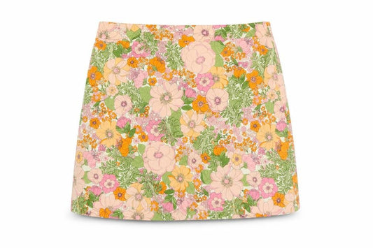 MNG Women’s Multicoloured XL Floral A-Line Mini Skirt