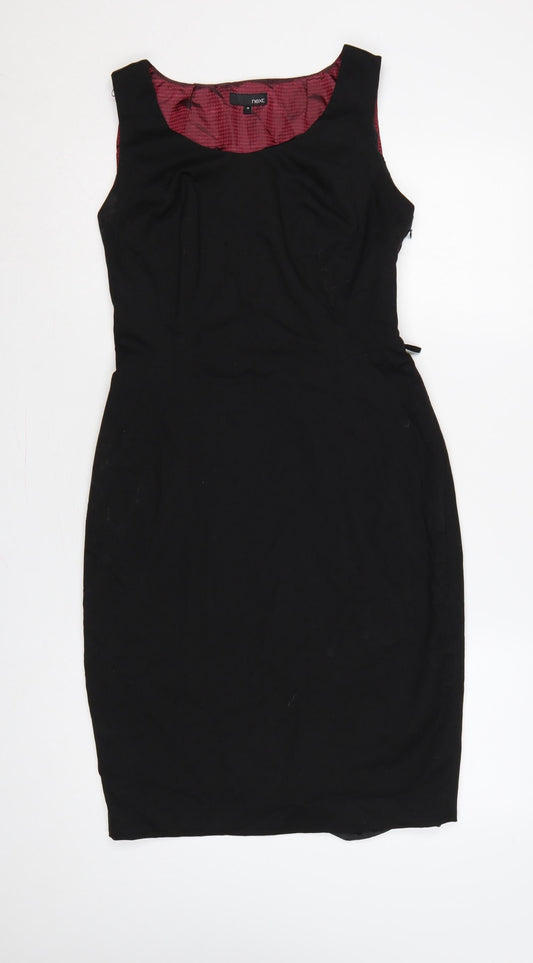 Next Women’s Black Size 10 Sleeveless Scoop Neck Pencil Dress