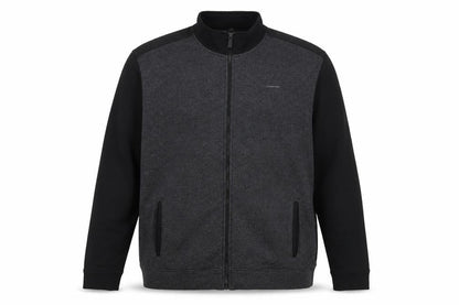 Calvin Klein Men Grey 2XL Full Zip High Neck Logo Sweatshirt