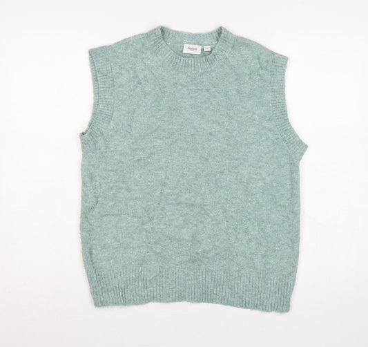 Saint Tropez Women Green Size S Sleeveless Knit Jumper Vest