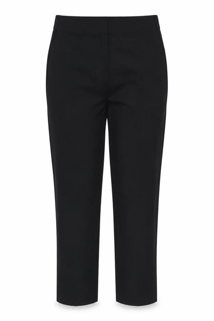 Marks & Spencer Women Black UK 12 Straight Leg Dress Trousers Pockets