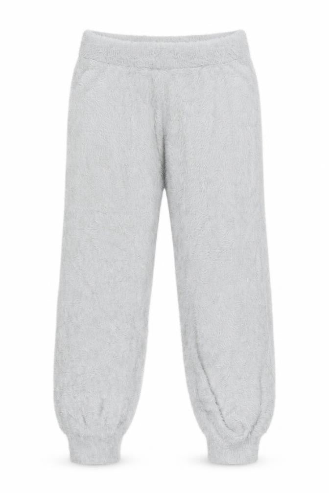 Marks & Spencer Women Grey Small Fluffy Cuffed Jogger Trousers