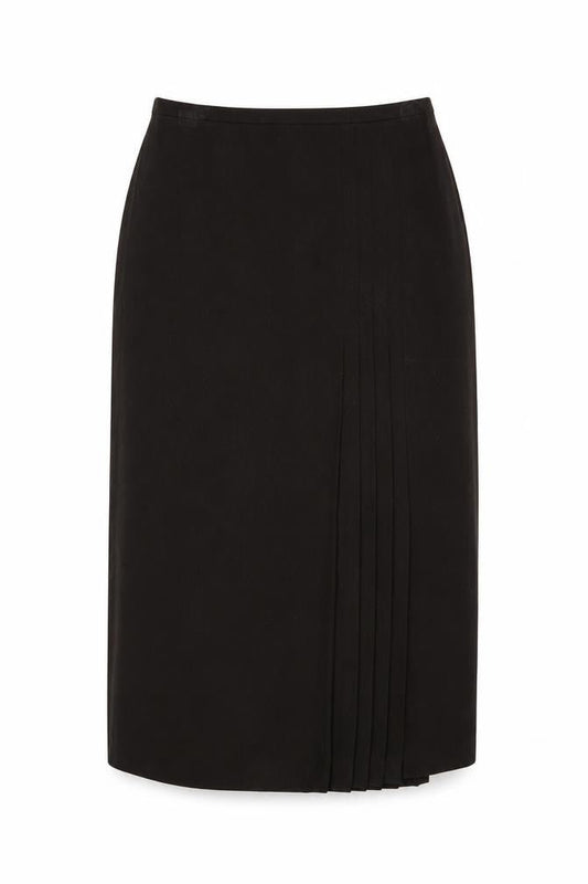 Gerry Weber Women Black UK 14 Long Pencil Skirt Pleated Lined