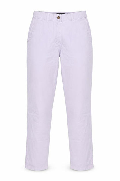 Marks & Spencer Women Purple UK 8 Tapered Chino Cotton Trousers